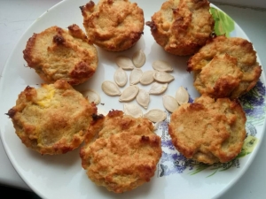 ПП тыквенные кексы с рисовой мукой 