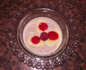 Панакота из сливок с бананами 