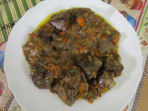 Печень в сметане в мультиварке Редмонд 