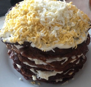 Печеночный торт из свиной печени 