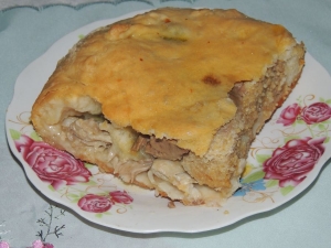Пирог со щукой на дрожжевом тесте 