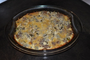 Пирог-запеканка с мясом 