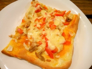 Пицца с курицей и помидорами. Тесто дрожжевое 