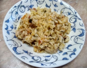 Плов из гузок и свиного карбоната 