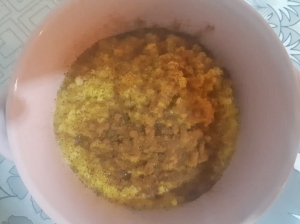 Пшенная каша с яблоком, тыквой и корицей 