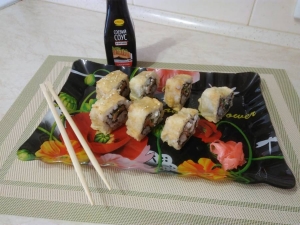 Роллы темпура с красной рыбой в домашних условиях 