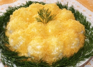 Салат "Рафаэлло" с говядиной 