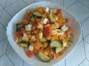 Салат из тыквы с сыром фета 
