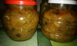 Соте из баклажанов и помидоров на зиму 