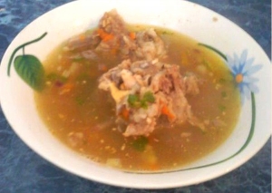 Суп со свининой и гречкой 