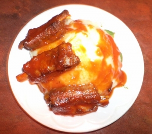 Свиные ребрышки в духовке с медом и горчицей 