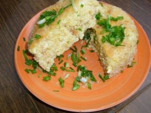 Сырный пудинг из булгура 