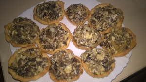 Тарталетки с сушеными грибами. Тесто для тарталеток 