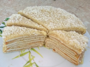 Торт "Рафаэлло" с творогом 