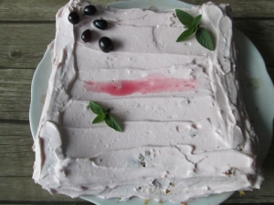 Торт из кукурузной муки с творожным кремом 