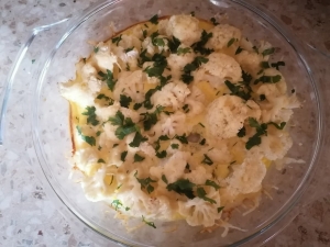 Цветная капуста с сыром и яйцом для детей от 2-х лет 