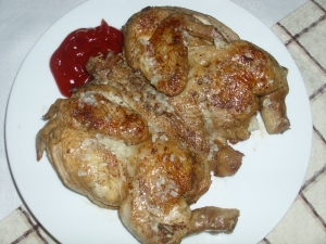 Цыпленок Табака на сковороде 