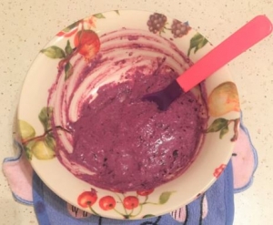 Творог с бананом и черникой детям до 1 года