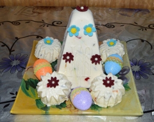 Творожная пасха с желатином и сметаной 