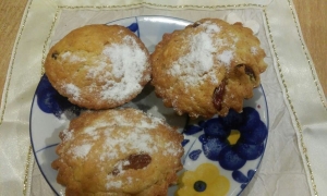 Творожные кексы с изюмом 