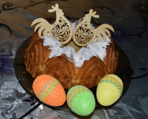 Творожный кулич с изюмом 