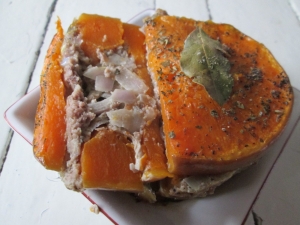 Тыква с фаршем в духовке 