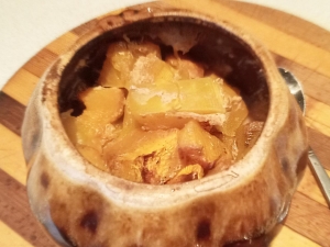 Тыква в горшочке со сливками и медом 