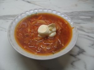 Украинский борщ с курицей 