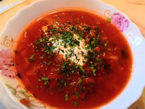 Борщ с салом 