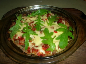 Запеканка из пшеничной каши с мясом 