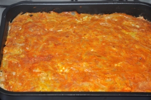 Запеканка с капустой и курицей 