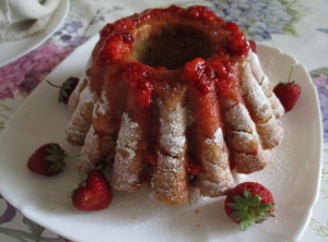 Заварной кекс из кукурузной муки без глютена 