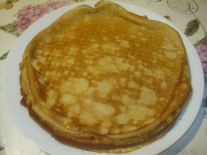 Заварные блины на молоке и кипятке 