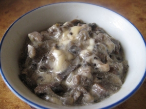 Жульен с грибами в сковороде со сливками в домашних условиях 