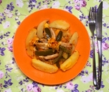 Азу из телятины с солеными огурцами 