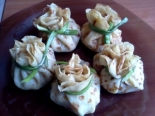 Блинчики «Мешочки» фаршированные рыбой и морковью 