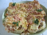 Картофельная запеканка с мясом и капустой 