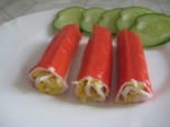 Крабовые палочки фаршированные сыром и яйцом на праздник 