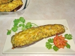 Лодочки из баклажанов фаршированные курицей и сыром