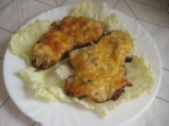 Отбивные из свинины с грибами и сыром в духовке 