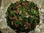 Печеночный торт с грибами и морковью