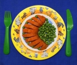 Печеный батат с зеленым горошком для детей от 1 года 