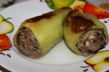 Перец фаршированный мясом и грибами запеченный в духовке