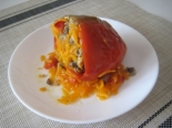 Перец фаршированный фаршем и грибами