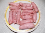 Рулетики из ветчины с сыром 