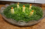 Салат "Рождественские свечи" с курицей 