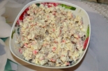 Салат из сайры консервированной с крабовыми палочками на праздник 