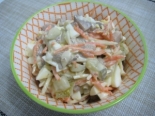 Салат с маринованными грибами и корейской морковью