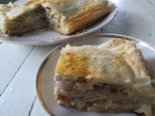 Слоеный пирог с тыквой и мясом 