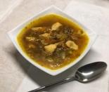 Суп из зеленой чечевицы с курицей